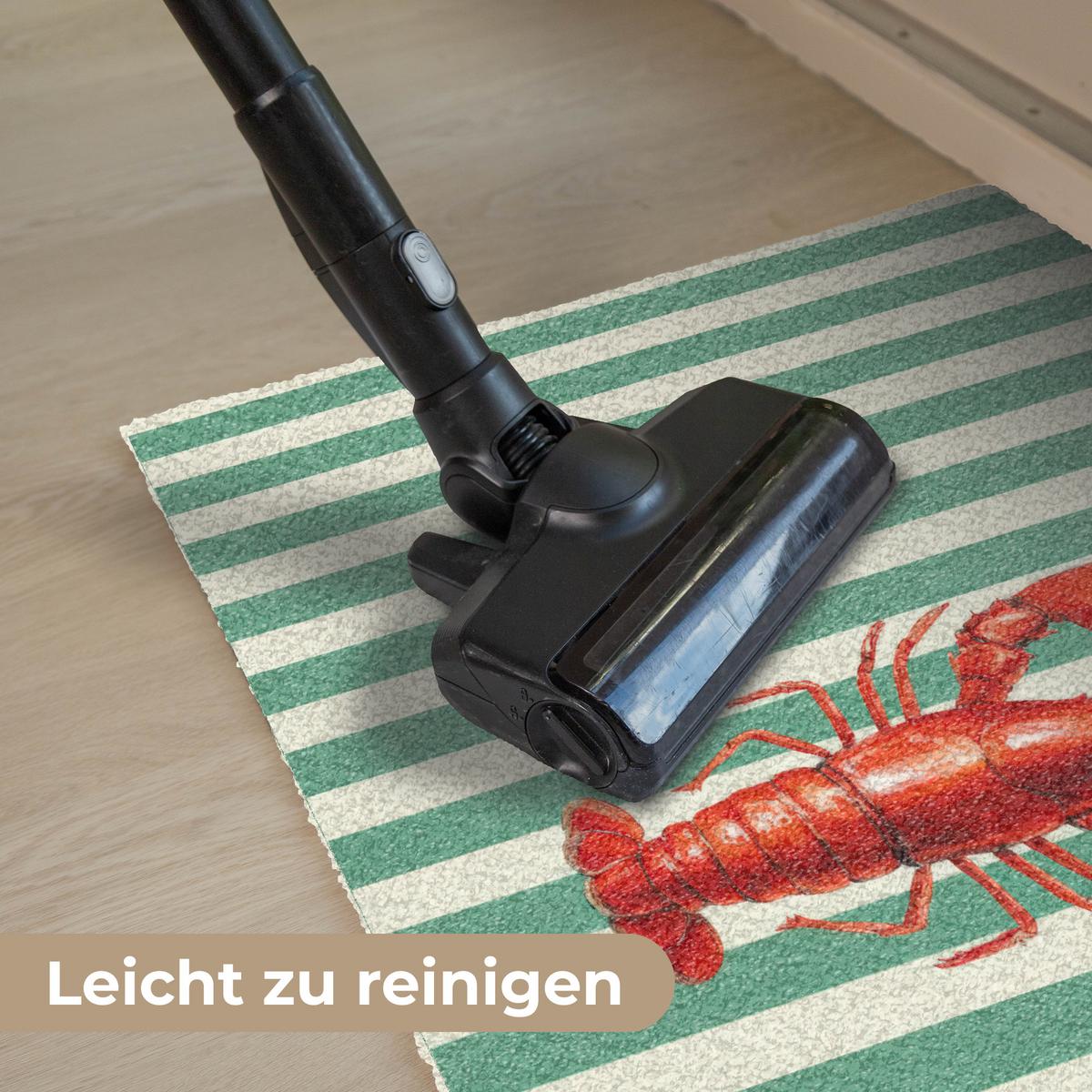 FUSSMATTE Krebs - Streifen - Realistisch - Sommerlich Schmutzmatte 90x60 cm - Multicolor, Kunststoff (90/0.4cm) - MuchoWow