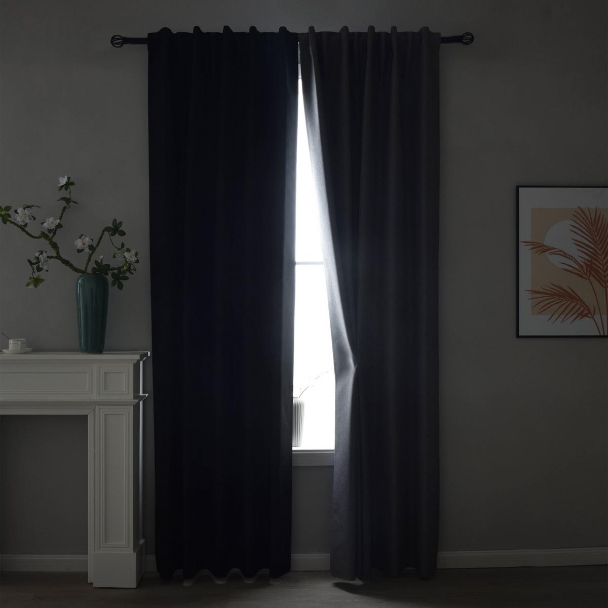 VORHANG 2ER SET BOSTON DARK HxB 175x140 cm Creme - Creme, Textil (140/175cm) - Gardinenbox