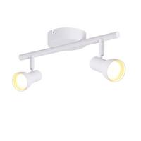 DECKENSTRAHLER Lewter 2-flammig 25.5/8/15.5cm - Weiß, Metall (25.5/8/15.5cm) - Nettlife