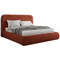 POLSTERBETT BENEA CLASSIC 200/200 - Orange Plüsch - Multipocket-Matratze - Orange, Textil (200/200cm) - MKS