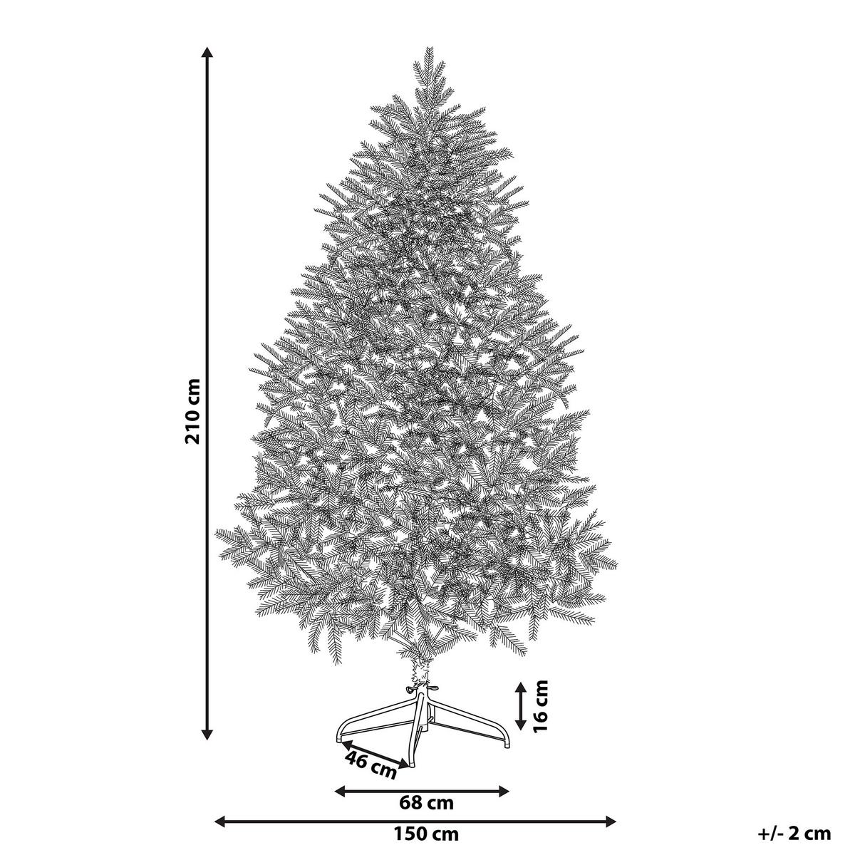 WEIHNACHTSBAUM 210 cm Rosa Farnham - Rosa, Kunststoff (210cm) - Beliani
