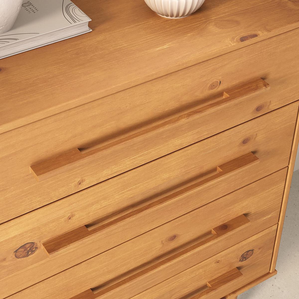 KOMMODE TECCA Eiche - Eichefarben, Holz (80/96/41cm) - IDIMEX
