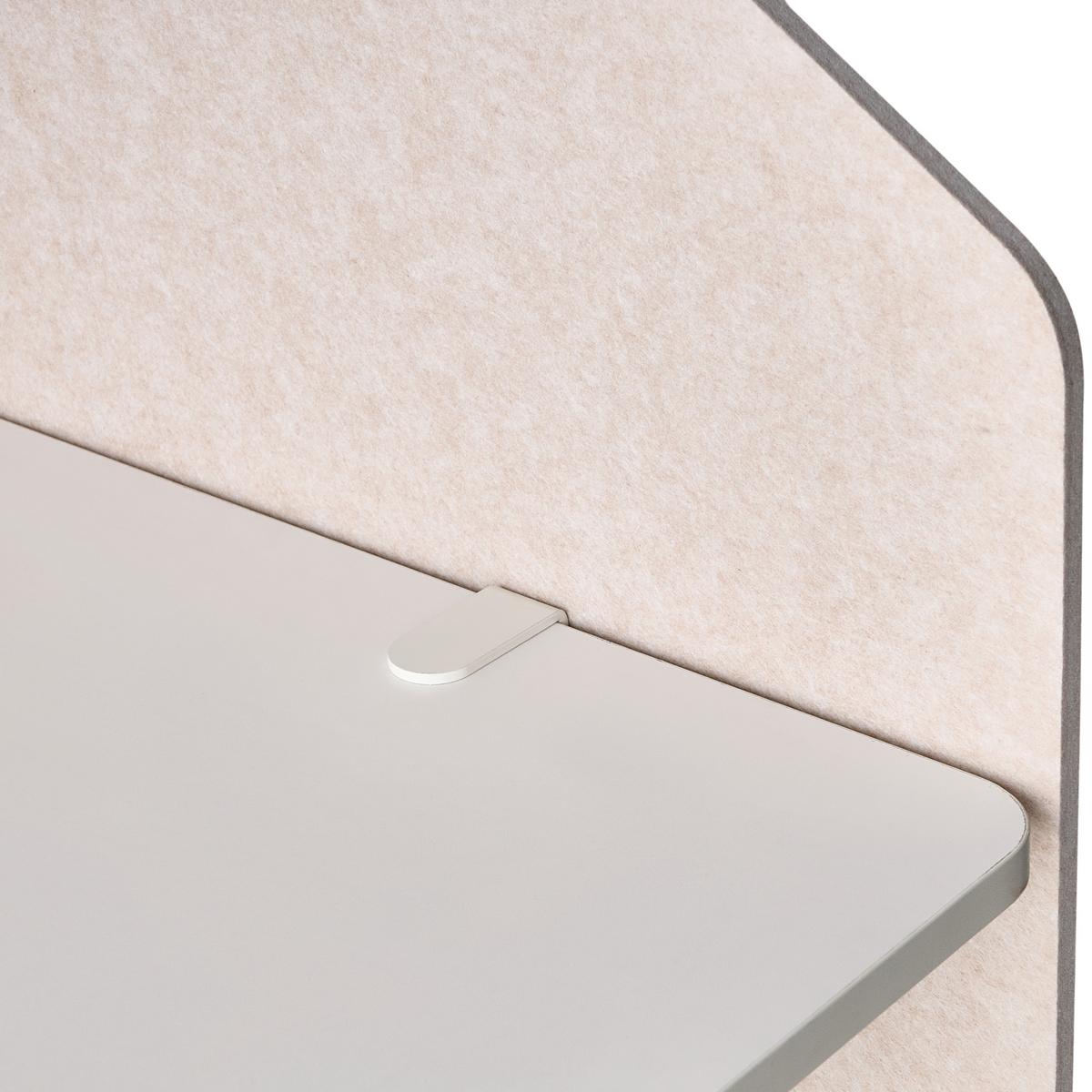 SCHREIBTISCHTRENNWAND 120/50 cm Beige Foldy - Beige, Kunststoff (120/50/1cm) - Beliani