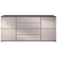 SIDEBOARD Rova Sandgrau Hochglanz - Sandfarben, Holzwerkstoff (166.5/75.5/35cm) - Vladon