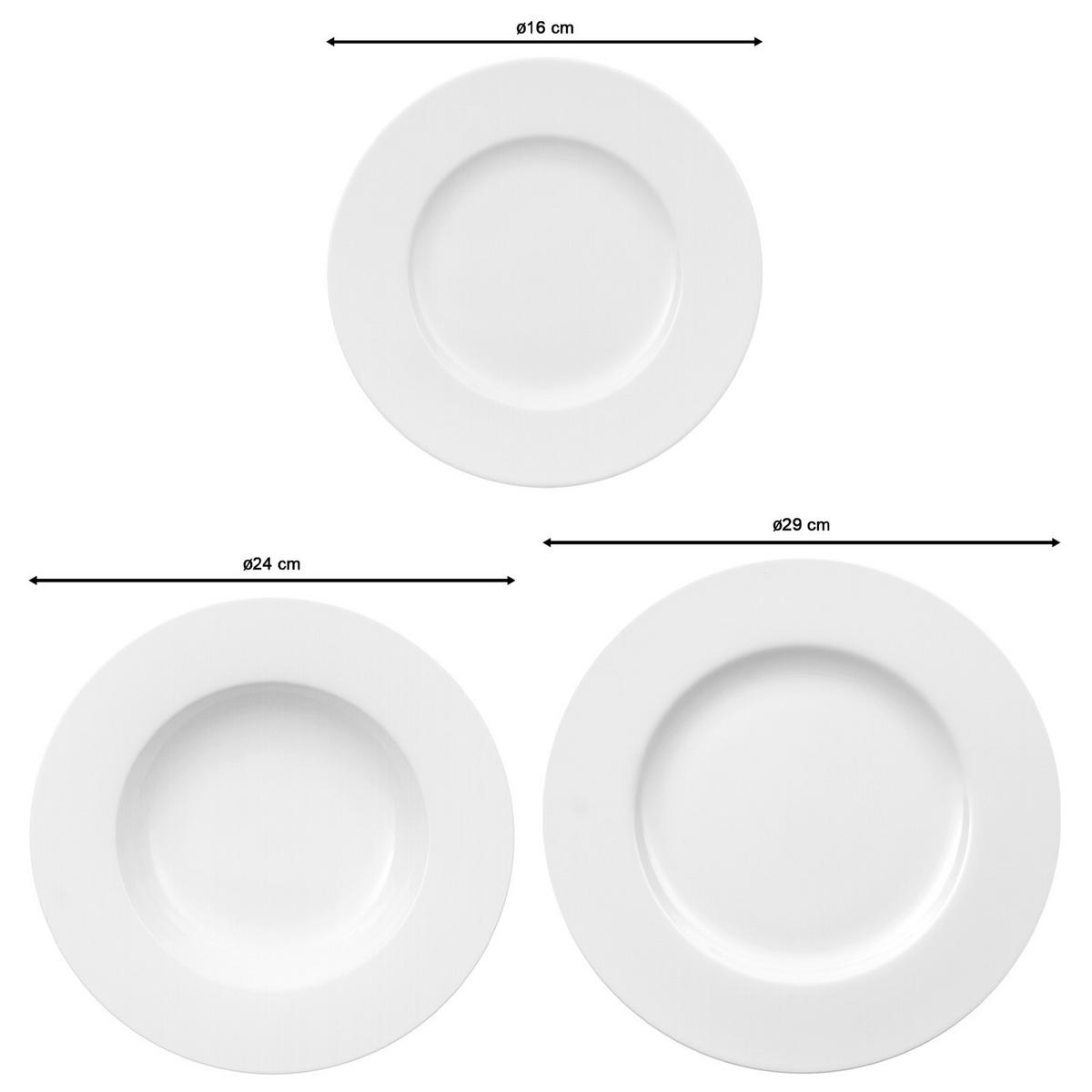 KOMBISERVICE Royal weiß 18-tlg. - Weiß, Keramik (2/2/2cm) - Villeroy & Boch