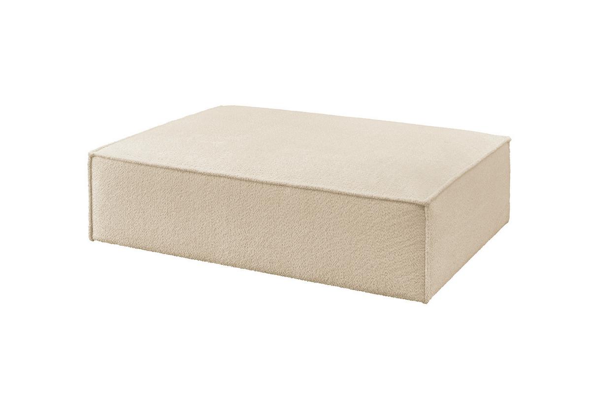 POLSTERHOCKER CARMO Beige Flachgewebe - Beige, Textil (145/43/100cm) - KAWOLA