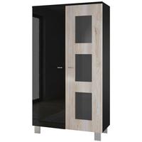 VITRINE Denjo Tür in Eiche Nordic - Silbereichenfarben, Holzwerkstoff (71/129/35cm) - Vladon