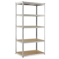 LAGERREGAL Basic verzinkt 200x100x60 cm - Silberfarben, Metall (100/200/60cm) - Juskys