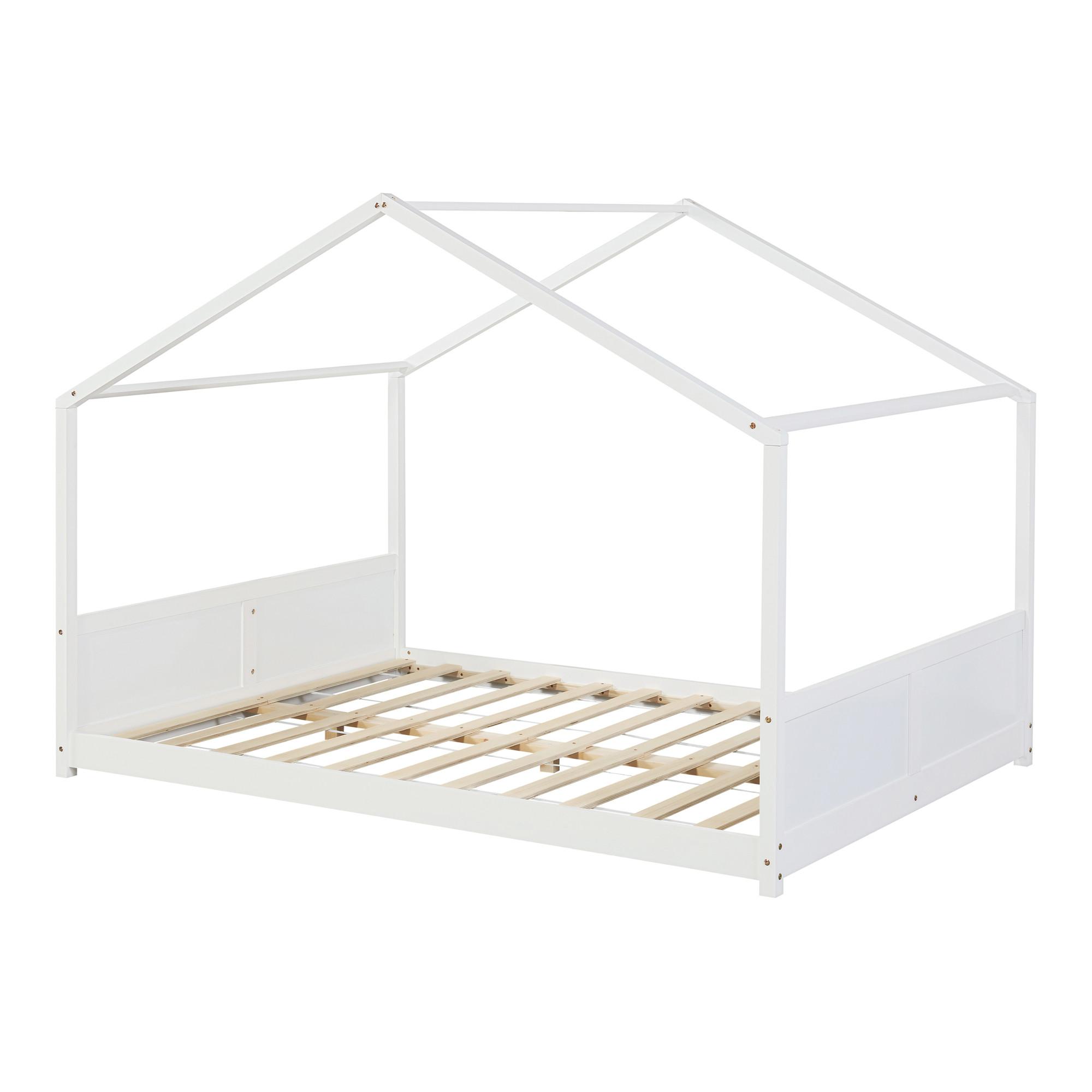 KINDERBETT Simo - Weiß, Holz (140/200cm) - [en.casa]