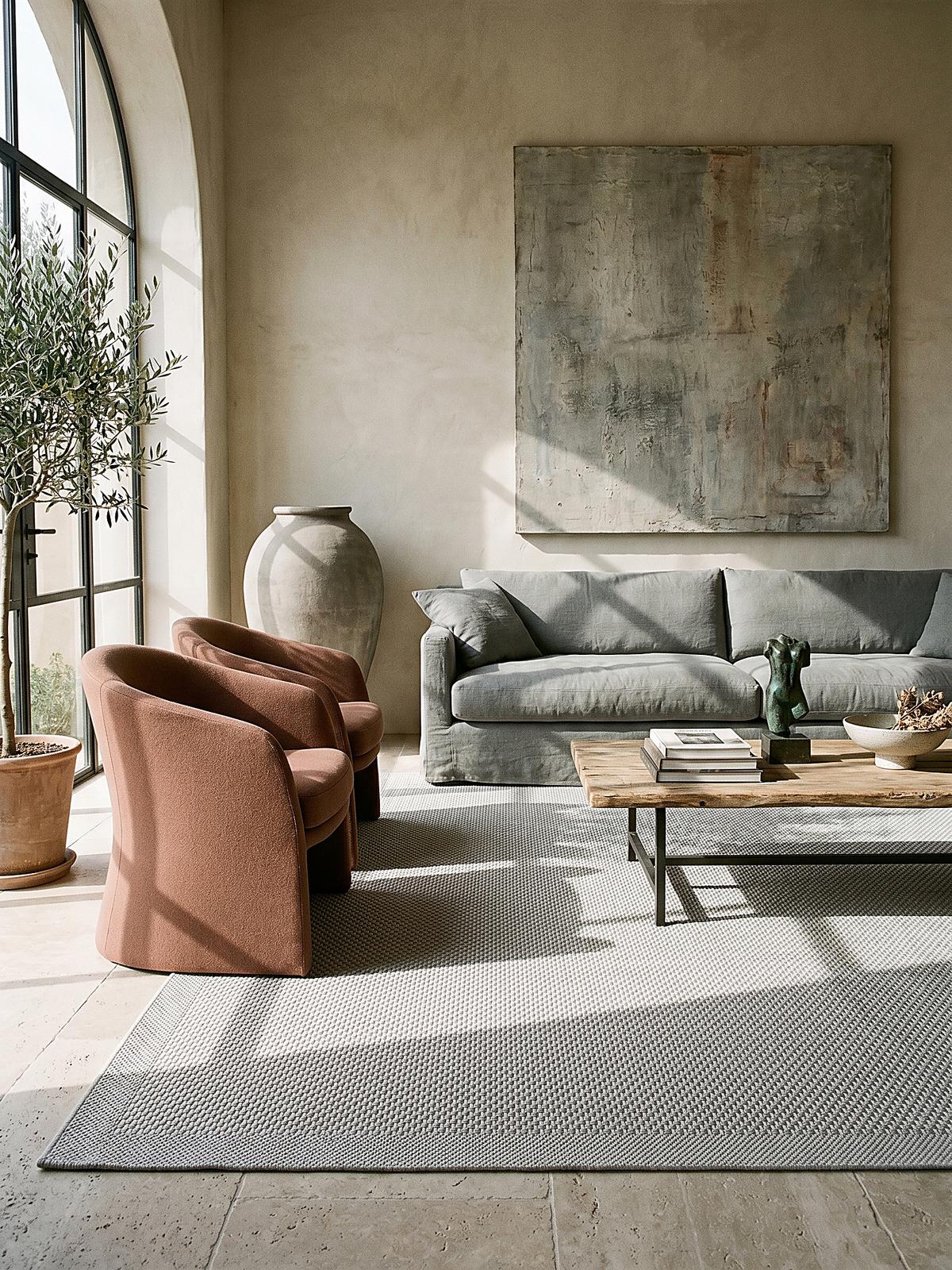 FLACHWEBTEPPICH Uni NURE Polypropylen Grau 160 x 220 cm - Grau, Textil (160/220cm) - KADIMA DESIGN