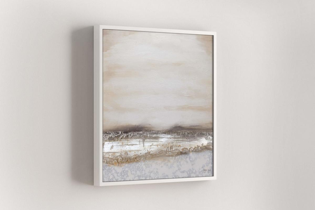 ÖLGEMÄLDE 80/80 cm - Silberfarben/Kupferfarben, Holz/Textil (80/80cm) - KUNSTLOFT