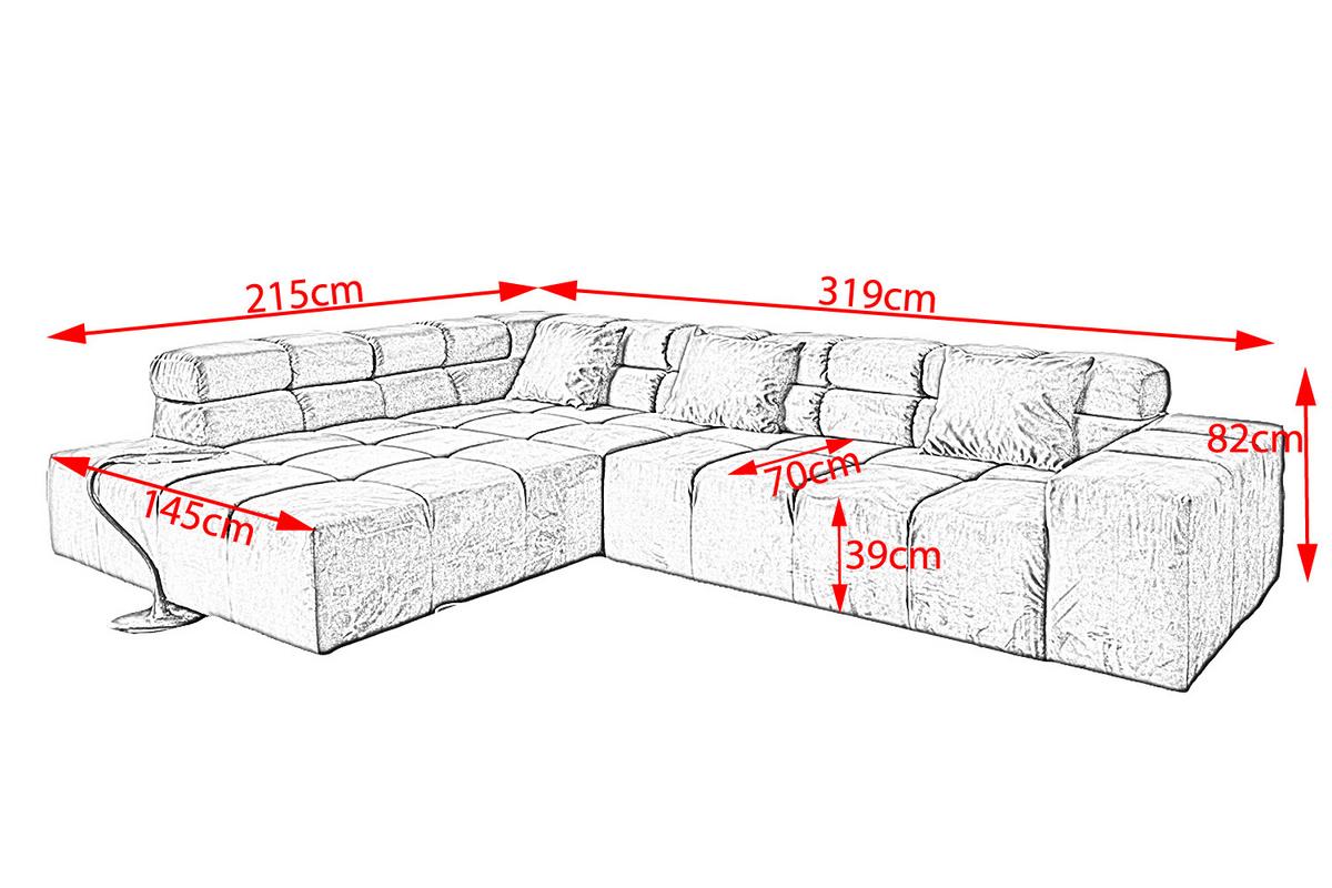 ECKSOFA MIT MOTORISCHEM SITZVORZUG NEVADA Silber Velvet Relaxfunktion - Silberfarben/Schwarz, Textil (319/215cm) - KAWOLA