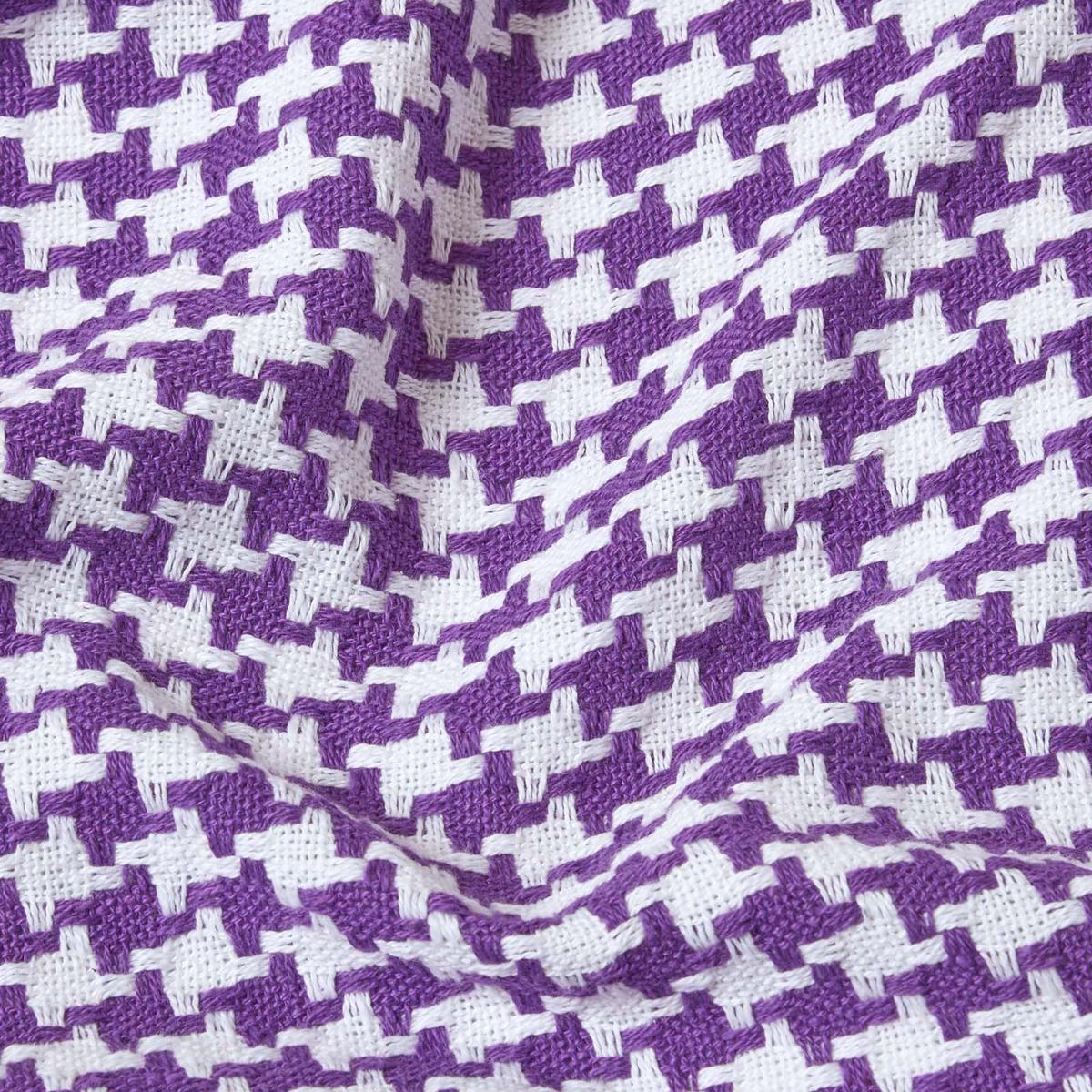 ÜBERWURF 225/255 cm, Hahnentritt-Muster - Lila, Textil (225/255cm) - Homescapes