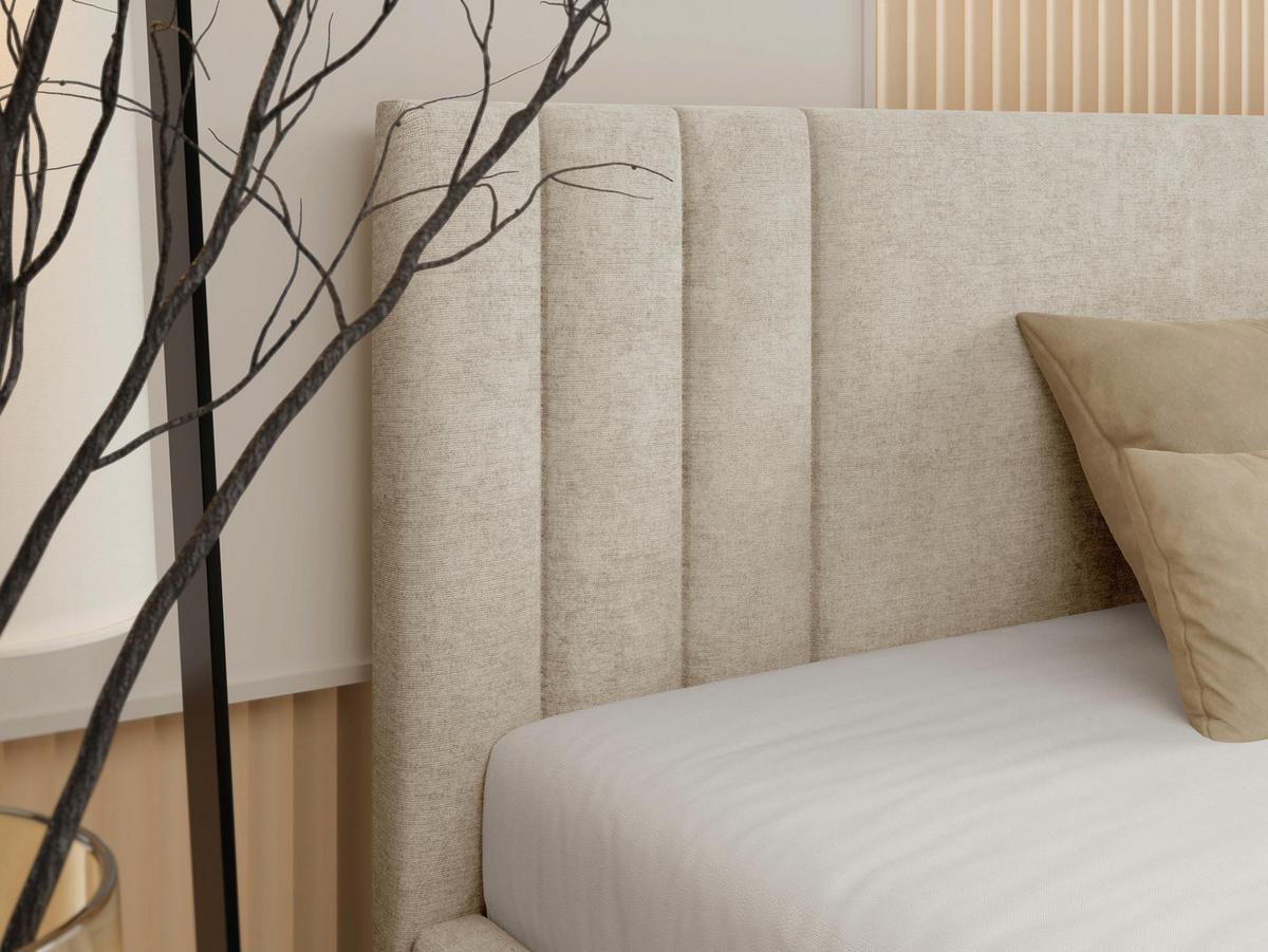 POLSTERBETT Ribo - Grau, Holz/Textil (140/200cm) - MIRJAN24
