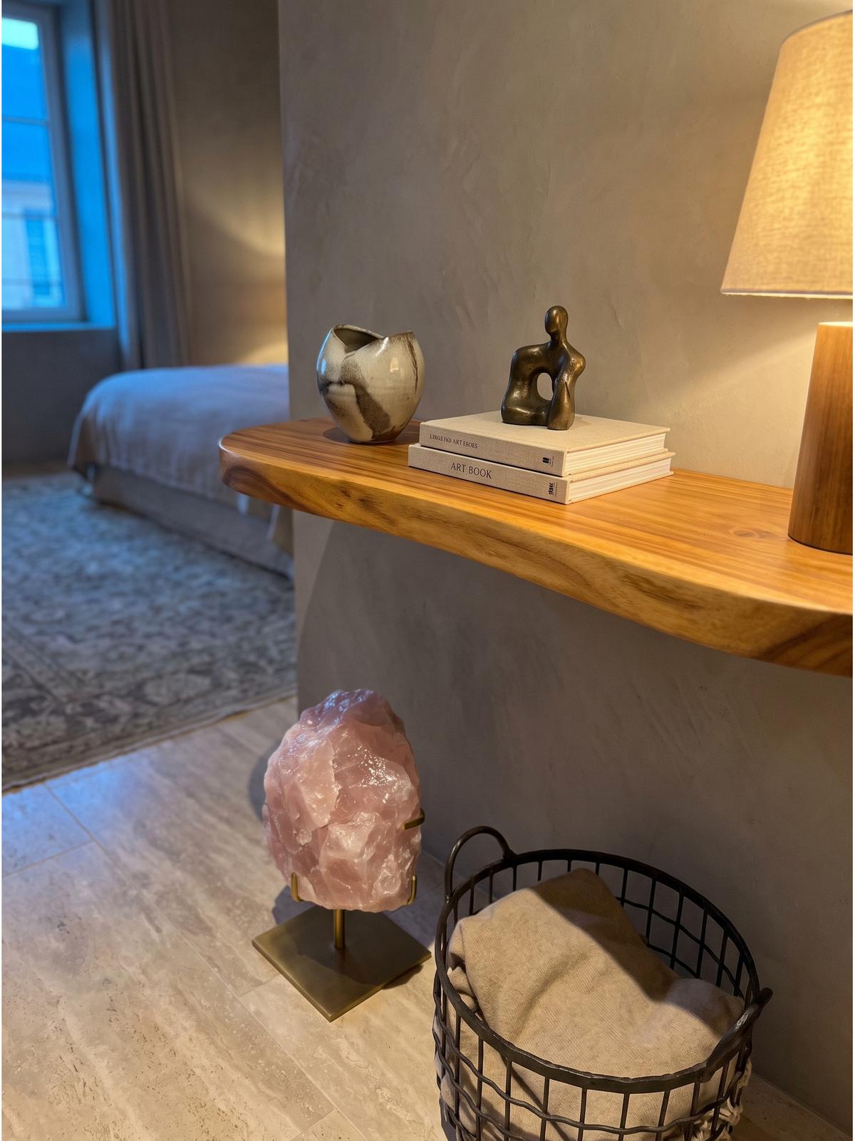 WANDREGAL ARANDA, Akazie Massivholz, handgefertigt, 100 x 20 x 3 cm - Akaziefarben, Holz (100/3/20cm) - KADIMA DESIGN