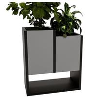 BLUMENKASTEN - Dunkelgrau, Holzwerkstoff (22.6/50/44cm) - RAUMHIRSCH FURNITURE