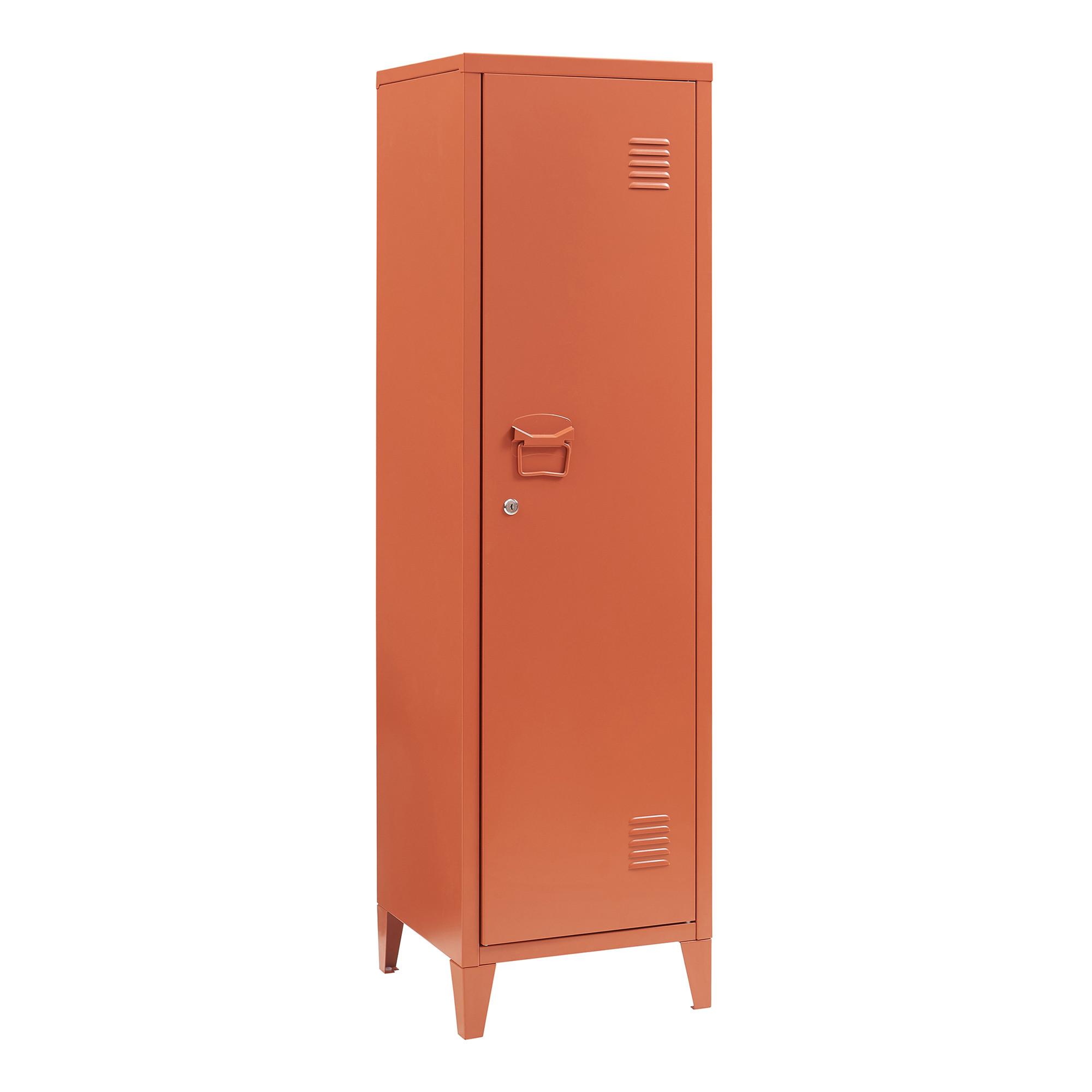 EINZELSPIND Kurikka - Rotbraun, Metall (38/137/38cm) - [en.casa]