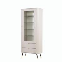VITRINE AURA in Kaschmir 78/40/193 cm - Kaschmir, Holzwerkstoff (78/193/40cm) - Idohome