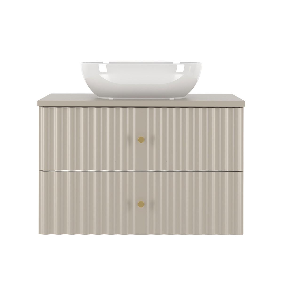 WASCHTISCH 80.6cm Izae Kaschmir - Beige, Holzwerkstoff (80.6/52.2/46.5cm) - Petits-meubles