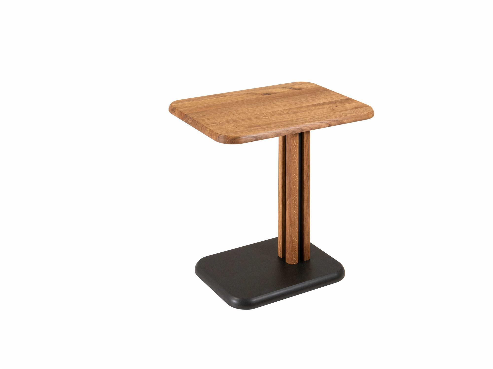 BEISTELLTISCH höhenverstellbar Cris 55x58x40 Massivholz Grau/Wildeiche - Wildeiche/Anthrazit, Holz (55/40/40cm) - 58aufmkessel