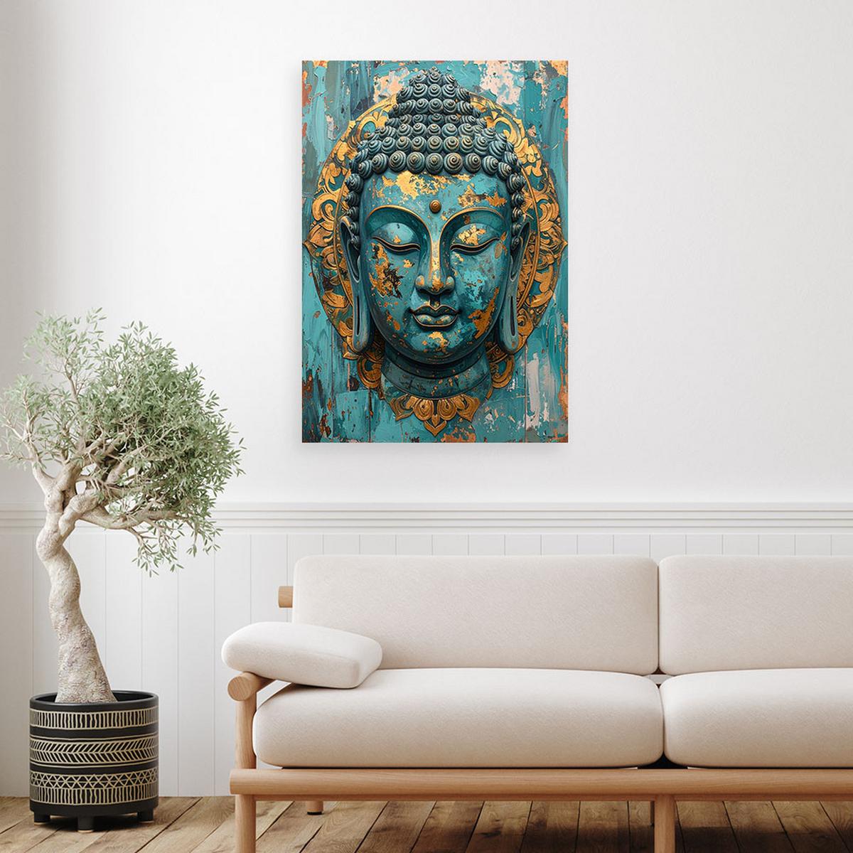 LEINWANDBILD Zen und Orientalisch 70x100cm - Türkis, Textil (70/100cm) - Feeby