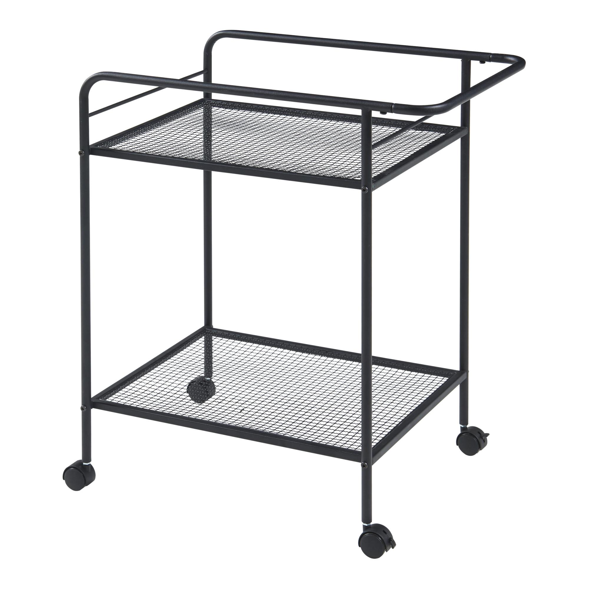 SERVIERWAGEN Hole - Schwarz, Metall (62/72/45cm) - [en.casa]