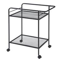 SERVIERWAGEN Hole - Schwarz, Metall (62/72/45cm) - [en.casa]