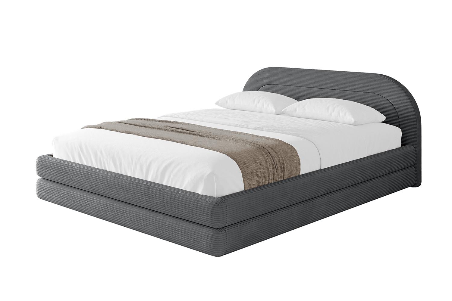 POLSTERBETT mit Bettkasten und Lattenrost, Bett mit Matratze H3/H4 - LERIS-v1 180x200 Dunkelgrau - Anthrazit, Holzwerkstoff/Textil (180/200cm) - ALTDECOR