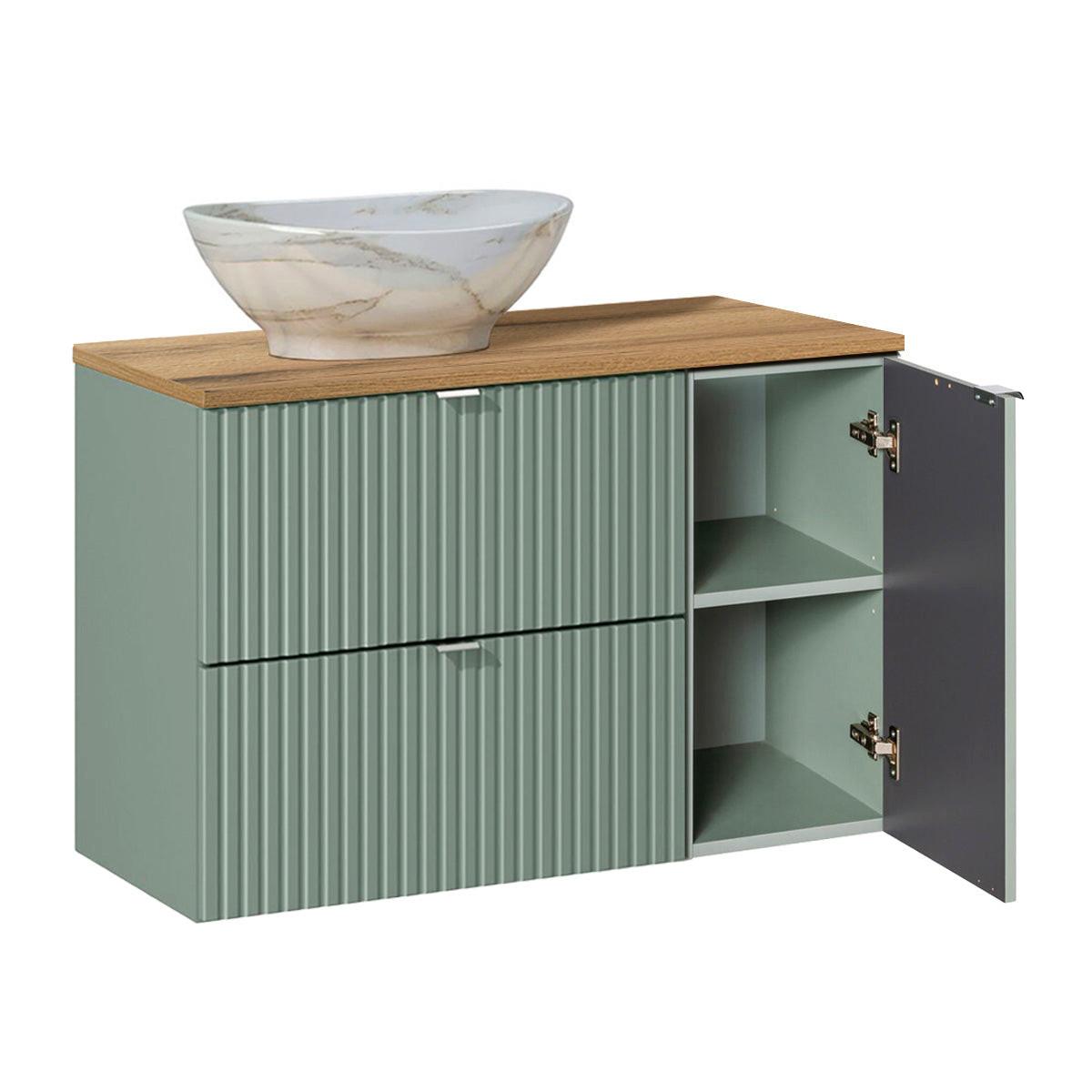 WASCHTISCH 90.4cm Jade Grün - Grün, Holzwerkstoff (90.4/59.5/40cm) - Petits-meubles
