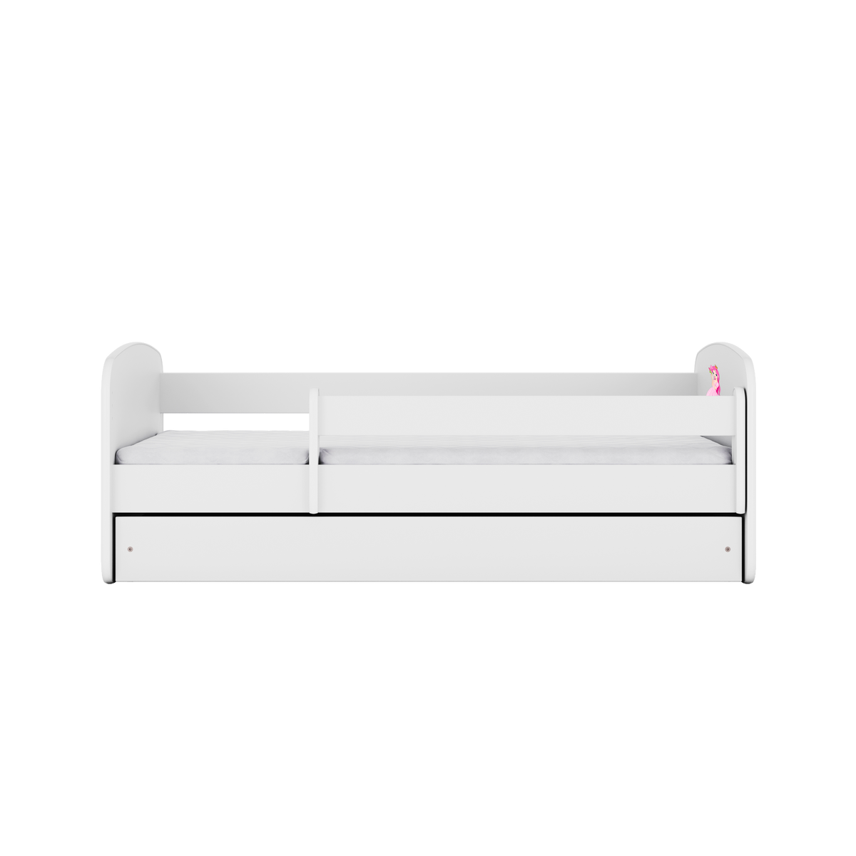 KINDERBETT Prinzessin mit Schublade und Matratze 180/80 - Weiß, Holzwerkstoff (80/180cm) - RAUMHIRSCH FURNITURE