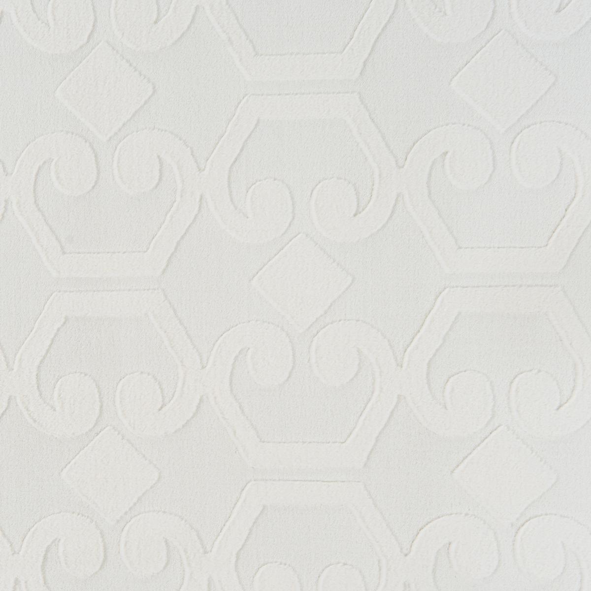 TEPPICH Cremeweiß 160/160 cm Gannett - Creme/Weiß, Textil (160/160cm) - Beliani