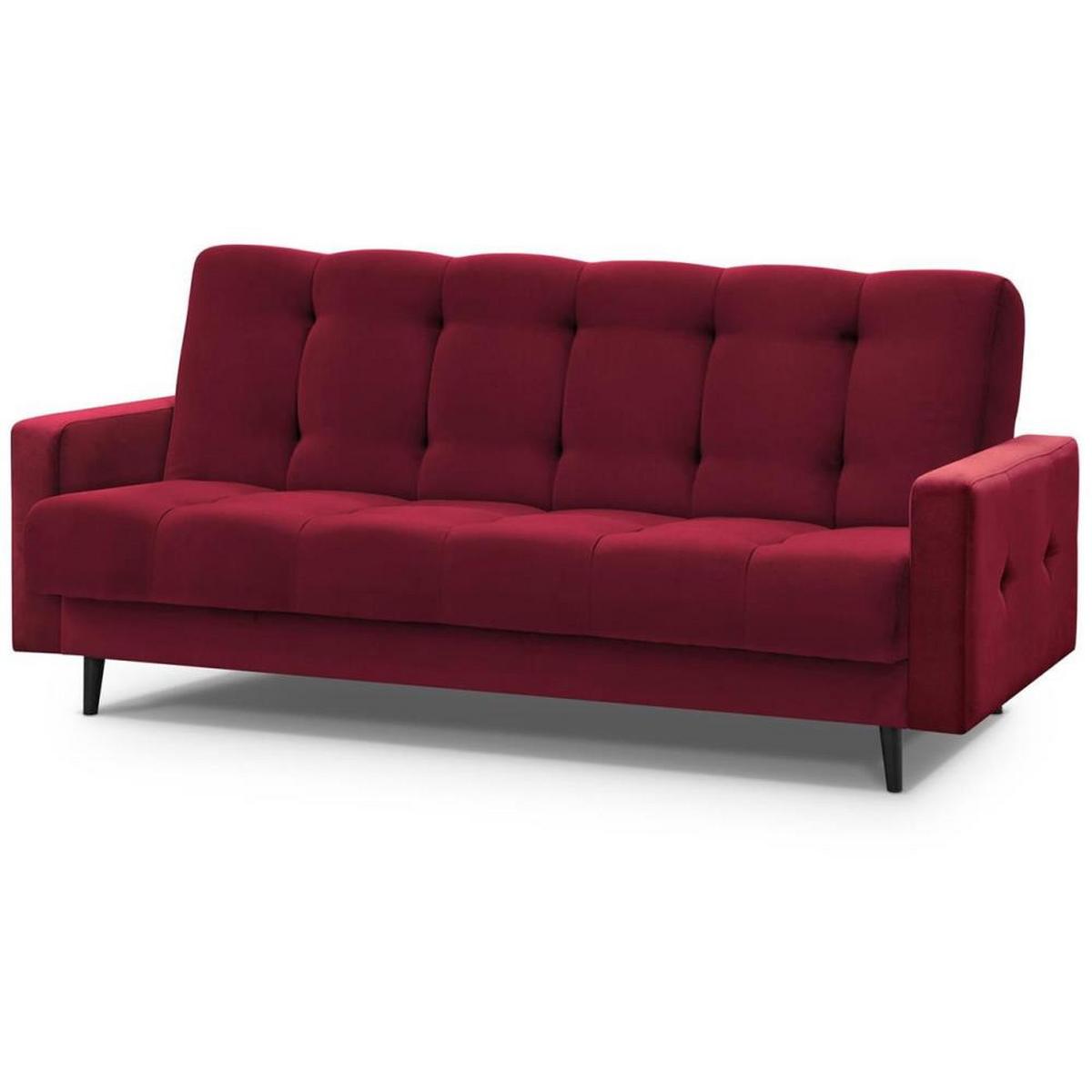 3-SITZER Schlafsofa Nancy Bis bordeaux - Bordeaux, Holz/Textil (220/89/93cm) - Beautysofa