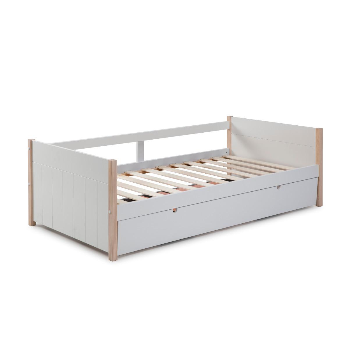 KINDERBETT Kiara Grau 200/98.5/62 cm - Grau, Holz (90/190cm) - Calicosy