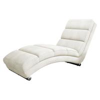 RELAXLIEGE Holiday - Ecru/Chromfarben, Holz/Textil (62/84/180cm) - MIRJAN24