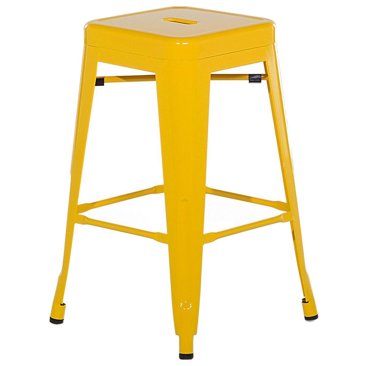 BARHOCKER 2er-Set Metall Gelb Cabrillo - Gelb, Metall (44/76/44cm) - Beliani
