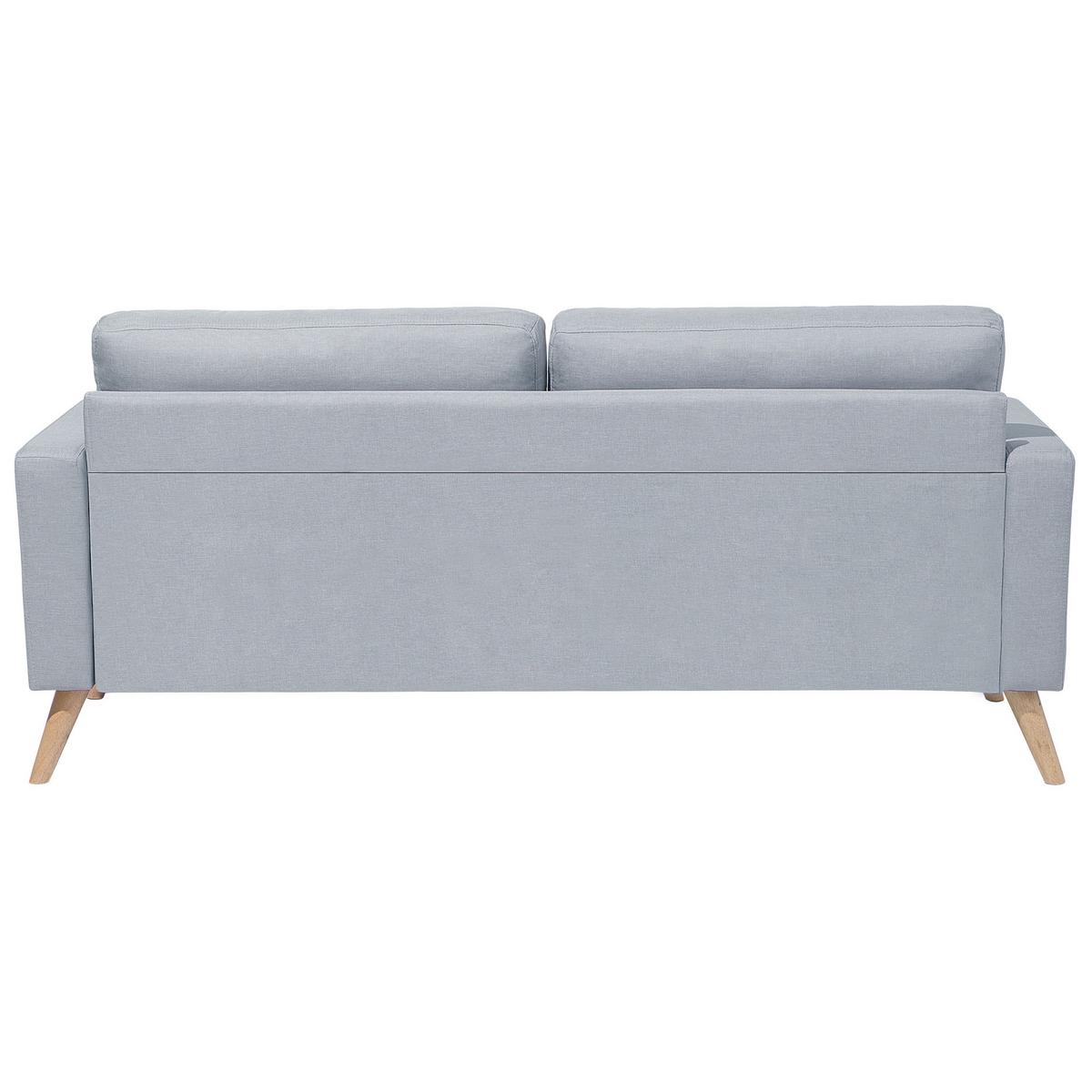 2-SITZER-SOFA Polyester Grau Kalmar - Hellgrau, Textil (182/88/74cm) - Beliani