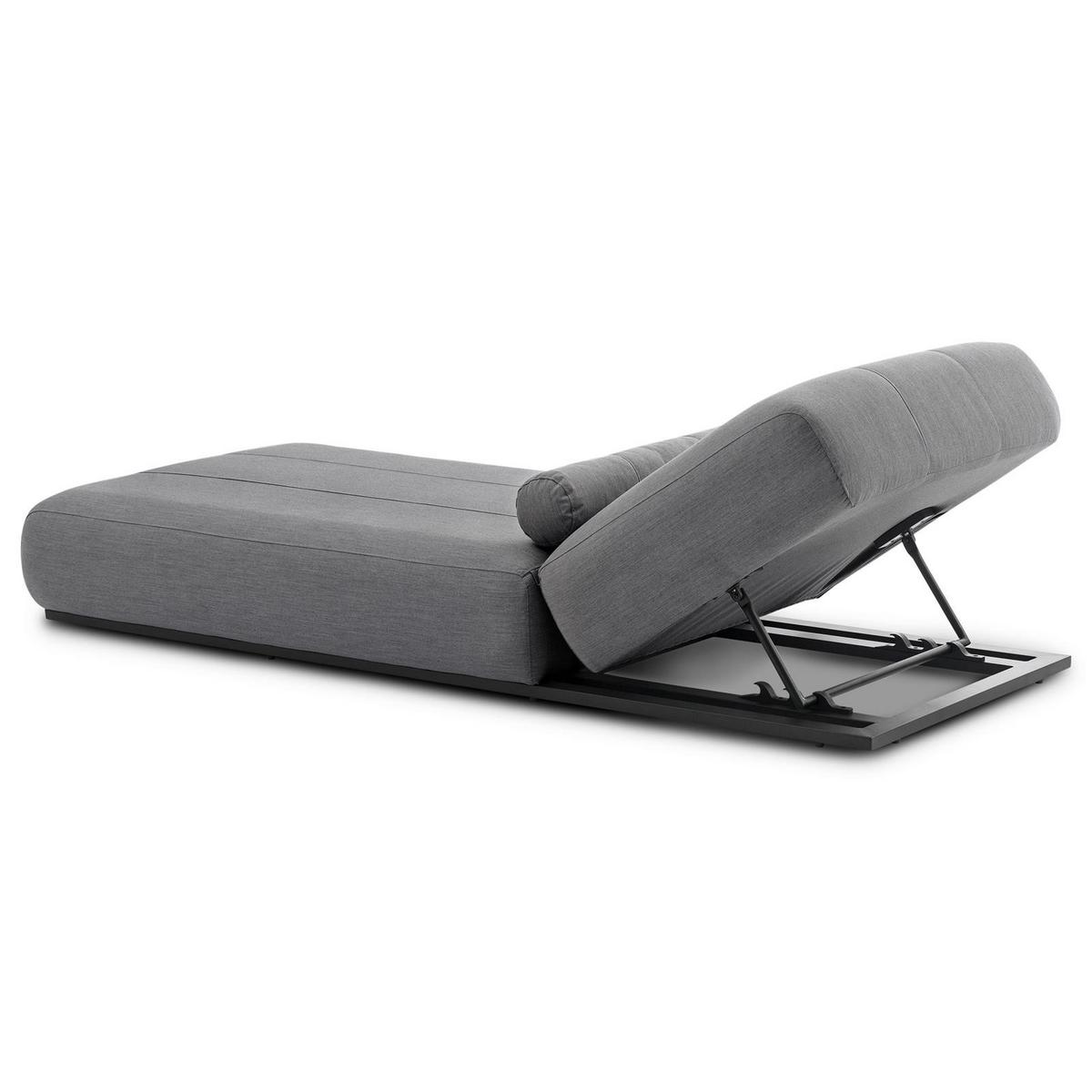 SONNENLIEGE TROPEA schwarz, dunkelgrau - Schwarz, Kunststoff (213/32/91cm) - IDIMEX