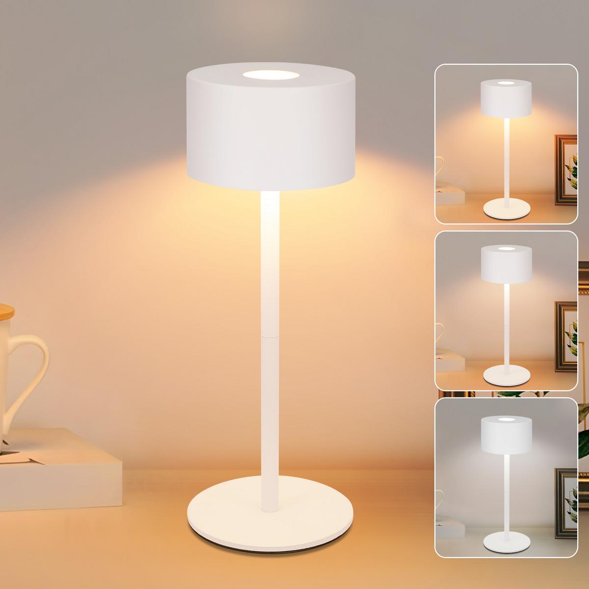 TISCHLAMPE Lagunory 9/9/25 cm - Weiß, Kunststoff/Metall (9/9/25cm) - ZMH