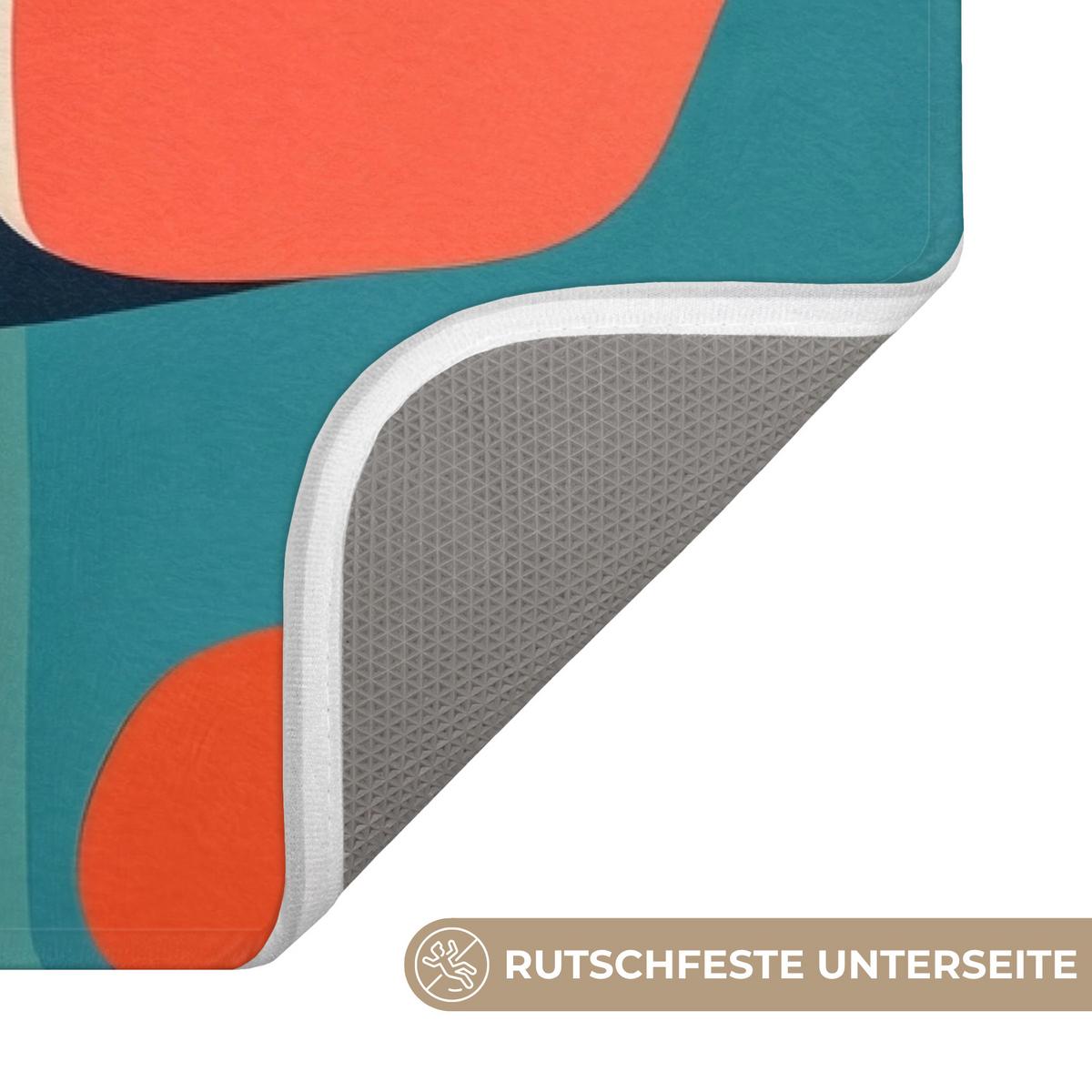 BADEMATTE Formen - Bunt - Abstrakt - Flugzeuge 80x50 cm - Multicolor, Textil (80/50cm) - OnlyWow