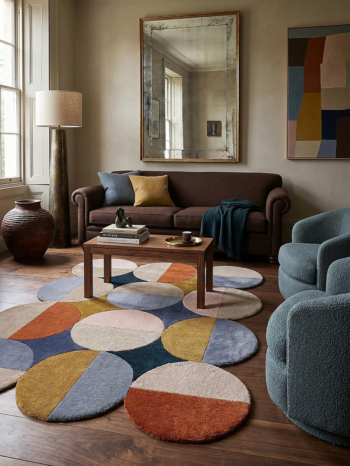 WOLLTEPPICH HALLEIN, mit Wellenmuster, Bunt, 200 x 290 cm - Multicolor, Textil (290/200cm) - KADIMA DESIGN
