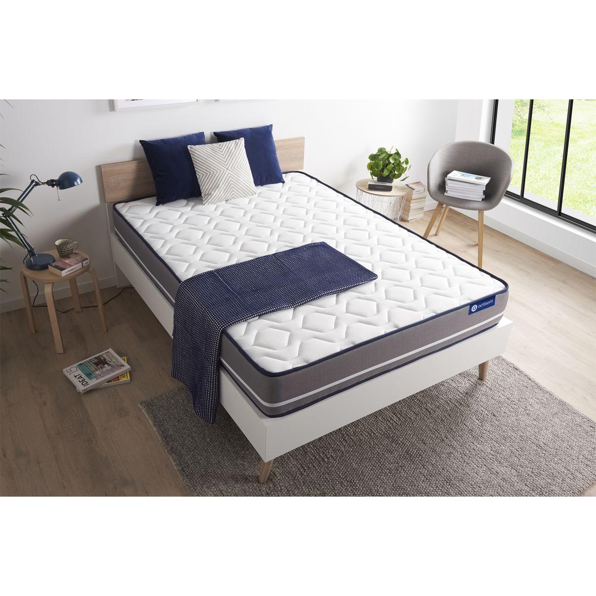MATRATZE Actilatex pur Latex und Memory-Schaum 80 x 200 cm h3 - Weiß, Textil (80/200cm) - ACTISOM