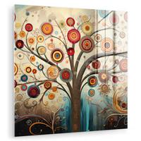 ACRYLGLASBILD Baum - Baum des Lebens - Farbe 50x50 cm - Braun, Glas (50/50cm) - MuchoWow