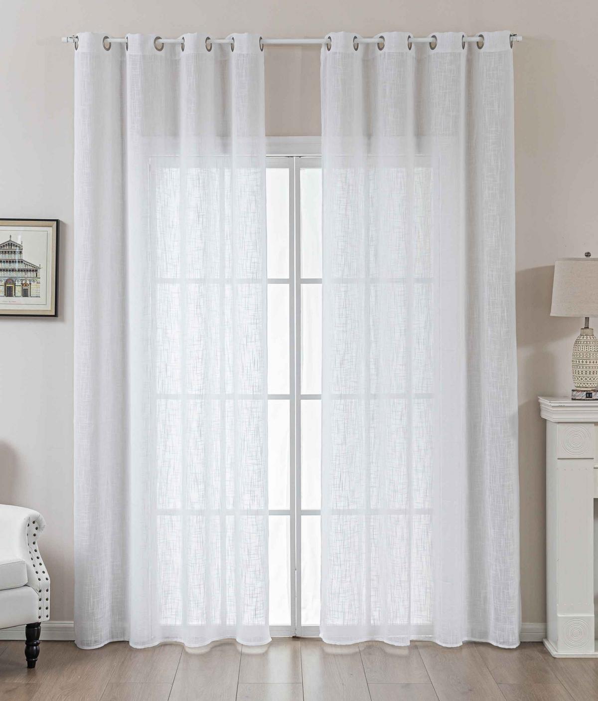 VORHANG 2ER SET SEOUL HxB 245x140 cm Weiß - Weiß, Textil (60/245cm) - Gardinenbox