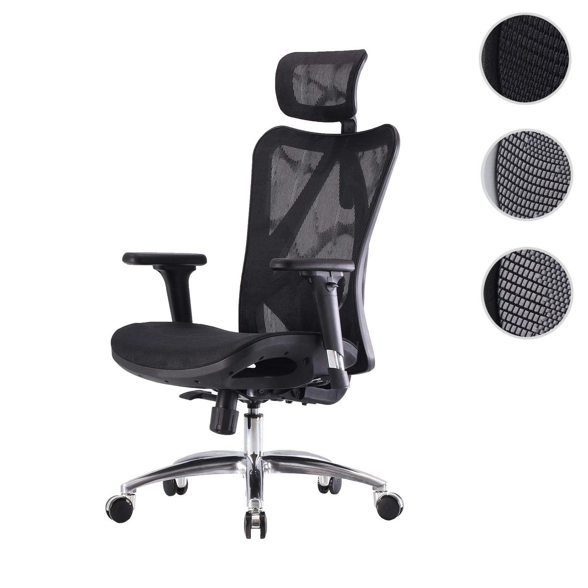 BÜROSTUHL Schwarz, Schwarz - Schwarz, Textil (66/128/93cm) - SIHOO