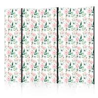 PARAVENT Akustik 5-tlg 225x172 cm Pfingstrosen Blumen - Multicolor, Holz/Textil (225/172/3cm) - Muralo