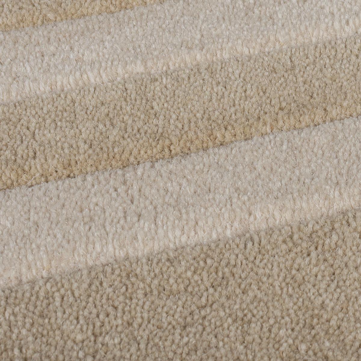 WOLLTEPPICH WENSUM, mit grafischem Muster mit Rahmen, Beige, 80 x 230 cm - Beige, Textil (230/80cm) - KADIMA DESIGN