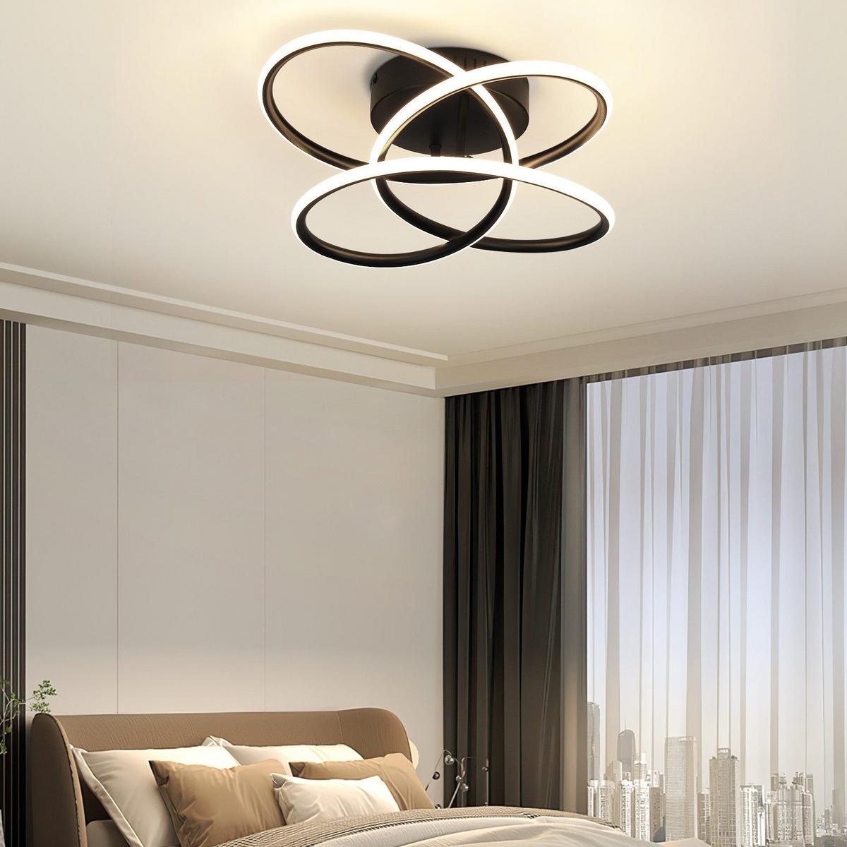 LED-DECKENLEUCHTE Meldon 33/36/14 cm - Schwarz, Metall (36/33/14cm) - ZMH