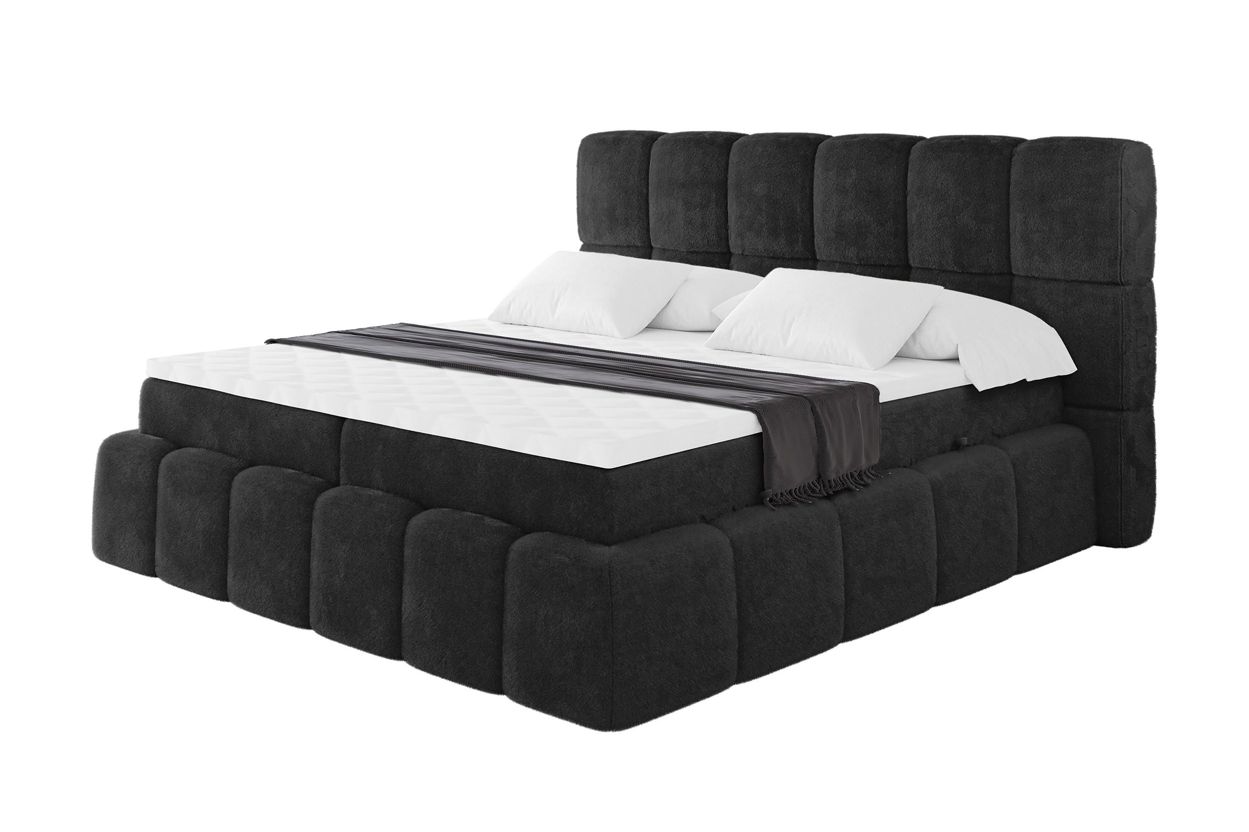 BOXBETT - AURI-H4 - 140x200 Grafitgrau Lapitt - Schieferfarben, Holzwerkstoff (140/200cm) - ALTDECOR