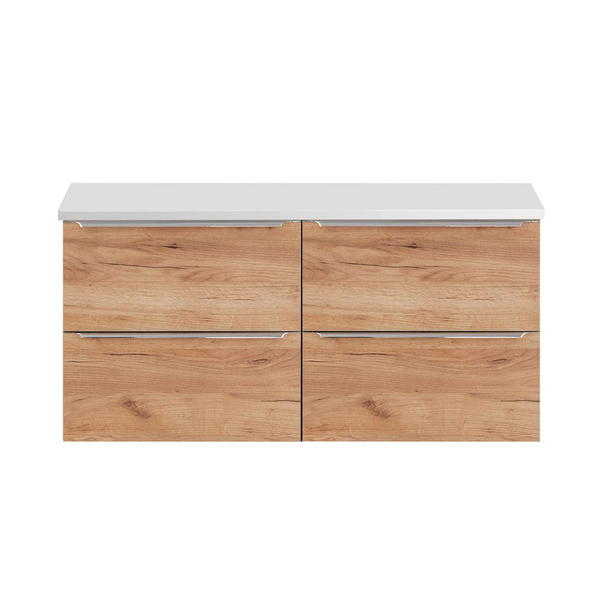 WASCHTISCHUNTERSCHRANK 120.4cm April Holz - Braun/Weiß, Holzwerkstoff (120.4/59/46cm) - Petits-meubles