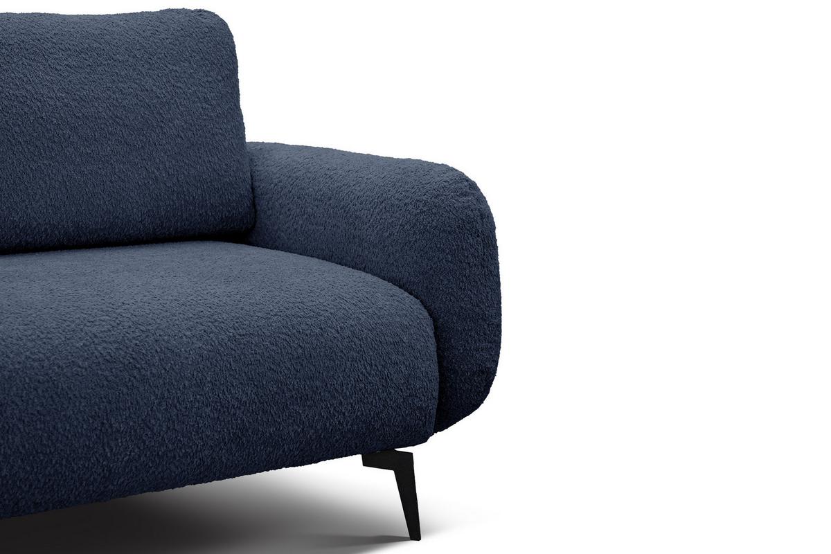 SOFA FEBE 2-Sitzer, marineblau - Blau/Schwarz, Holz/Textil (160/82/96cm) - Wozimo